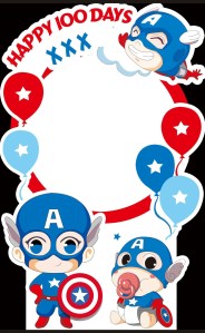 美國隊長BB企身歡迎展板 - 澳門百日宴佈置專門店