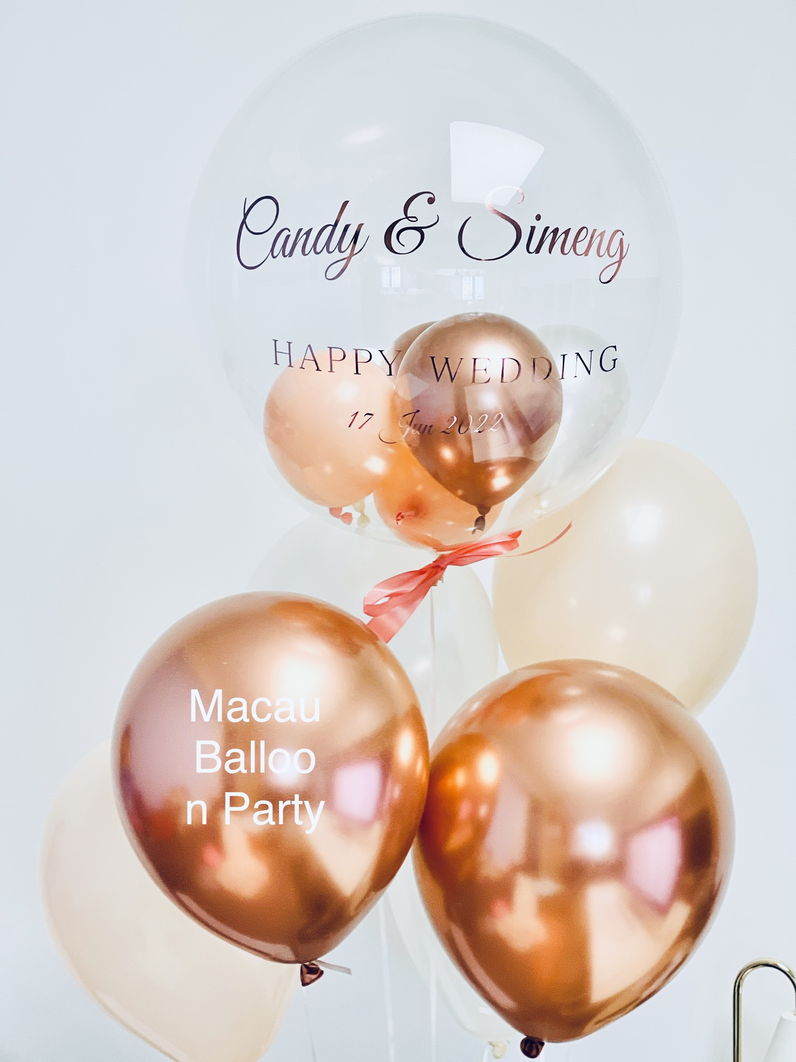 澳門結婚註冊氣球 — 客製自畫像泡泡氣球 澳門氣球派對