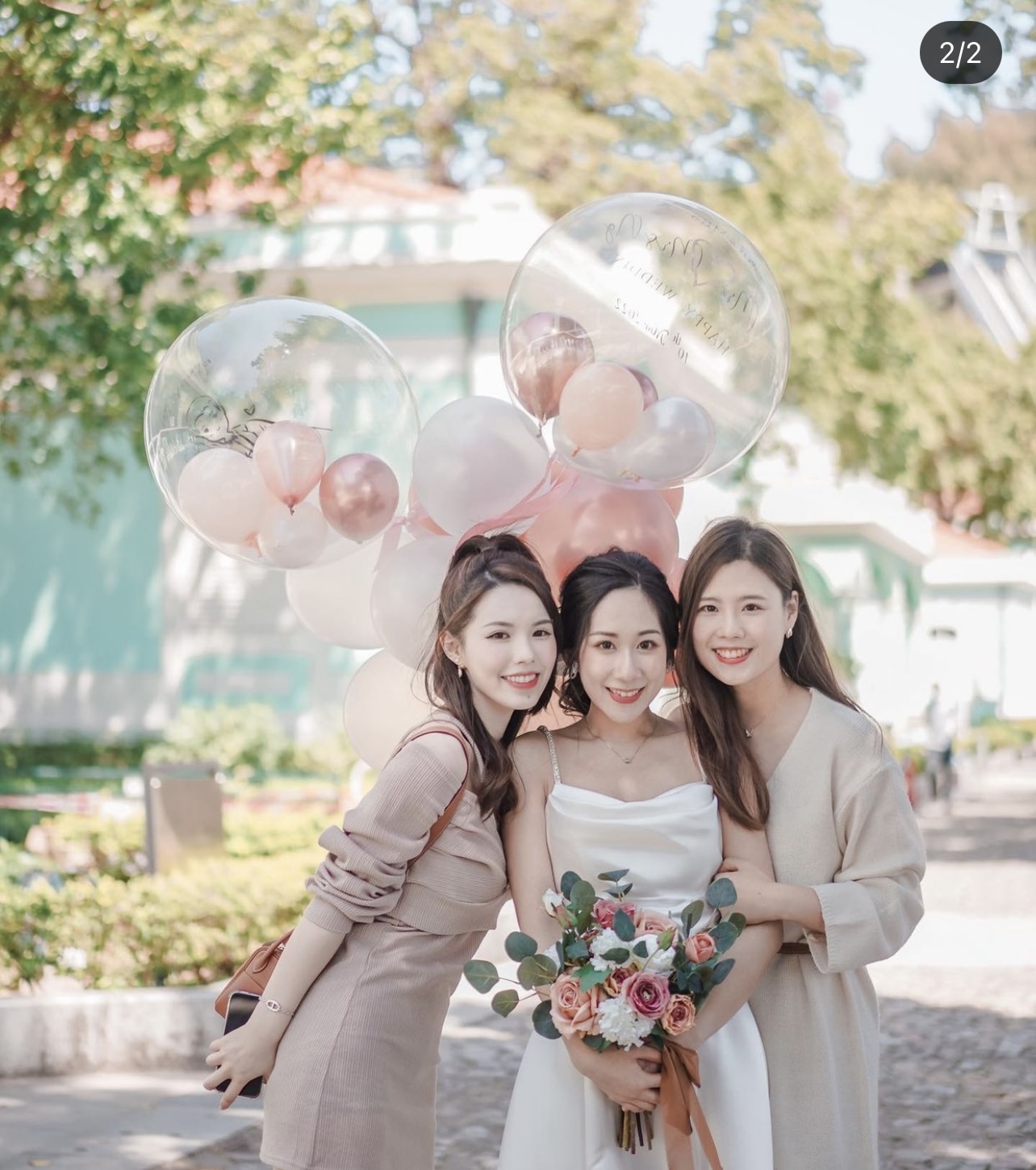 澳門結婚氣球 客製自畫像設計 — 新人肖像氣球