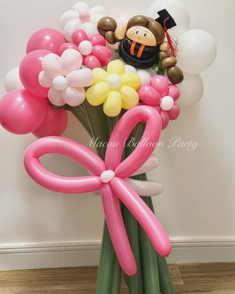 澳門畢業花 - 學士帽氣球花束