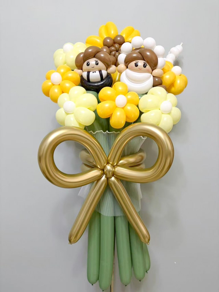 澳門氣球花 - 金色氣球花束